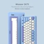 Womier SK75 75% Wireless Aluminum Custom Keyboard – VIA Support, Hot-Swappable - Blue (English/Arabic)-142611
