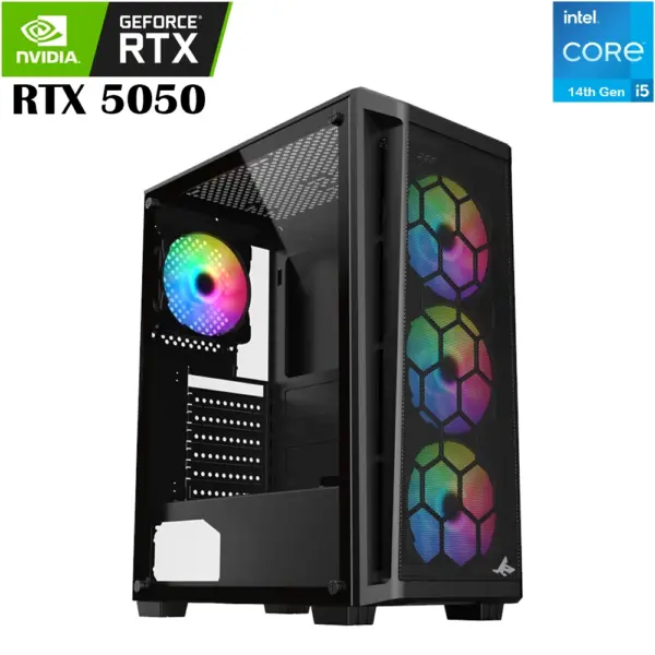 Sharx R-200 Intel Core I5-12th Gen Rtx 5050 Twin Edge Gaming Pc - Black-0