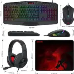 Redragon Gaming Essantials Keyboard/mouse/headset/mousepad 4in1 Set-144219