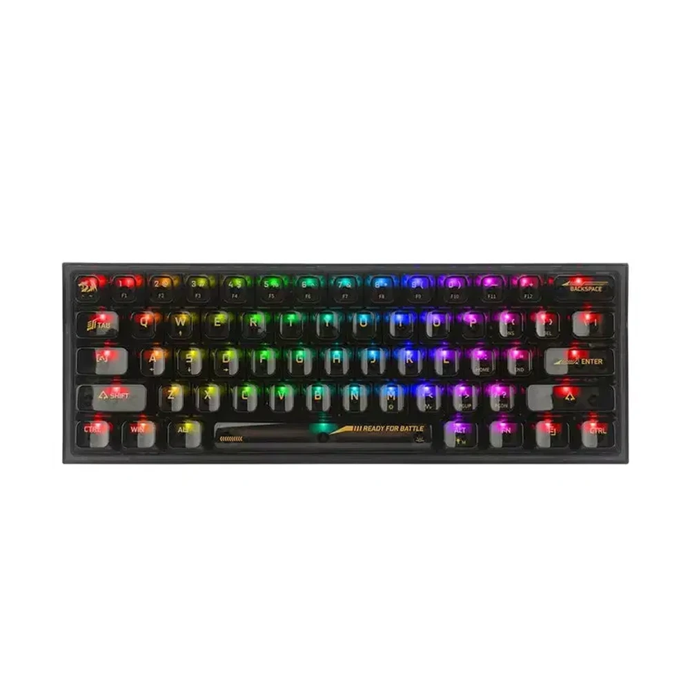 Redragon Fizz K617CTB 60% Wired RGB Mechanical Gaming Keyboard - Black Transparent-0 Redragon Fizz K617CTB 60% Wired RGB Mechanical Gaming Keyboard - Black Transparent-0