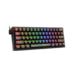 Redragon Fizz K617CTB 60% Wired RGB Mechanical Gaming Keyboard - Black Transparent-144152