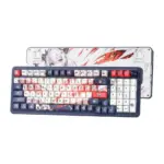Redragon Eisa Pro 3-Modes 98 Keys Gasket Hot-Swappable RGB Mechanical Gaming Keyboard With Linear Mechanical Switches - Blue/White-0