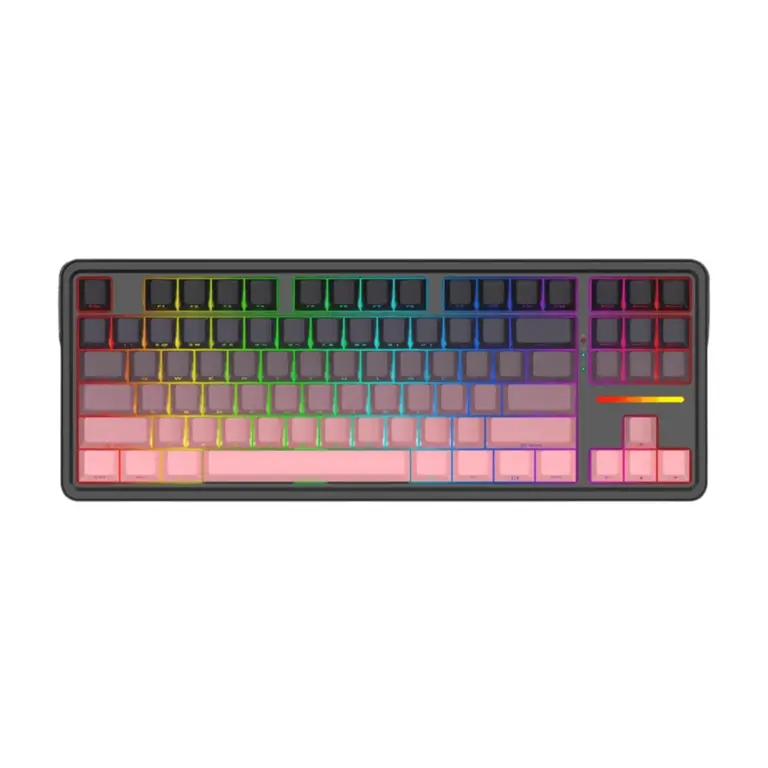 Redragon Antonium Pro K728 3 Modes Connection Backlightning Mechanical Keyboard - Black & Pink-0