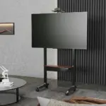 Powerology Electric TV Stand with Vertical Height Adjustment - Black-0