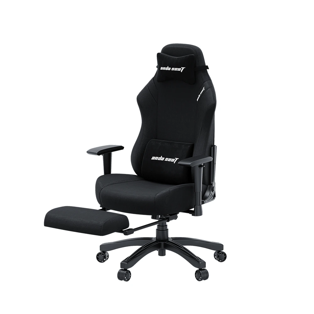 Andaseat Luna Pro Series Gaming Chair With Footrest - Black Fabric-143956 Andaseat Luna Pro Series Gaming Chair With Footrest - Black Fabric-143956