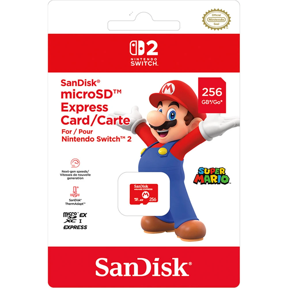 SanDisk microSD Express Card 256GB for Nintendo Switch 2-thumbnail SanDisk microSD Express Card 256GB for Nintendo Switch 2-thumbnail