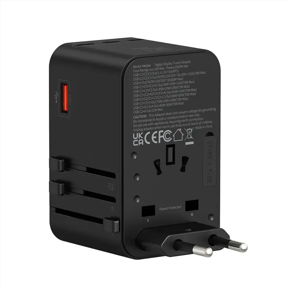 Powerology GaN 75W Universal Charger - Black-144299 Powerology GaN 75W Universal Charger - Black-144299