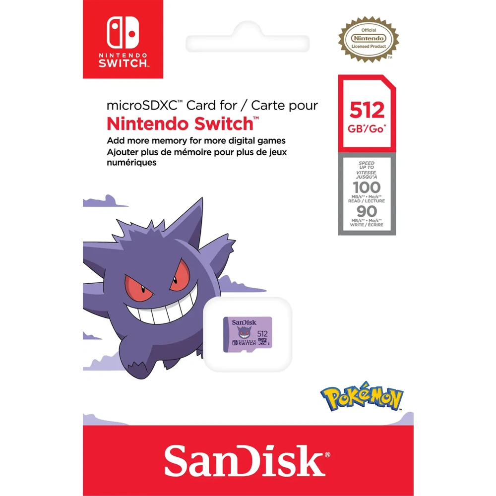 SanDisk - 512GB microSDXC UHS-I for Nintendo Switch 1 Pokémon-144313 SanDisk - 512GB microSDXC UHS-I for Nintendo Switch 1 Pokémon-144313