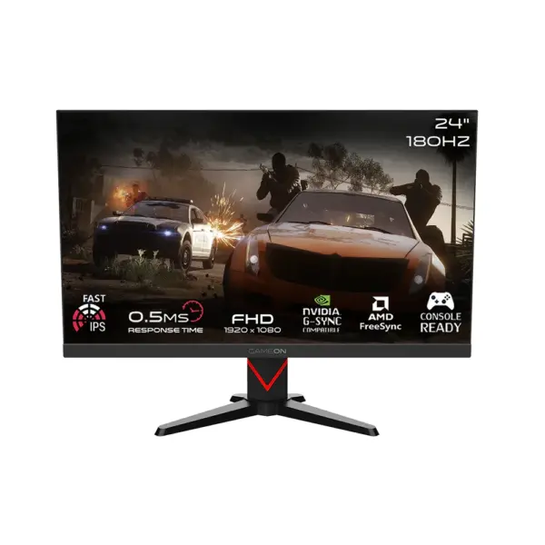 GAMEON GOMM24FHD180IPS Marksman Series 24" FHD, 180Hz, MPRT 0.5ms, HDMI 2.1, Fast IPS Gaming Monitor (Supports PS5) - Black-0