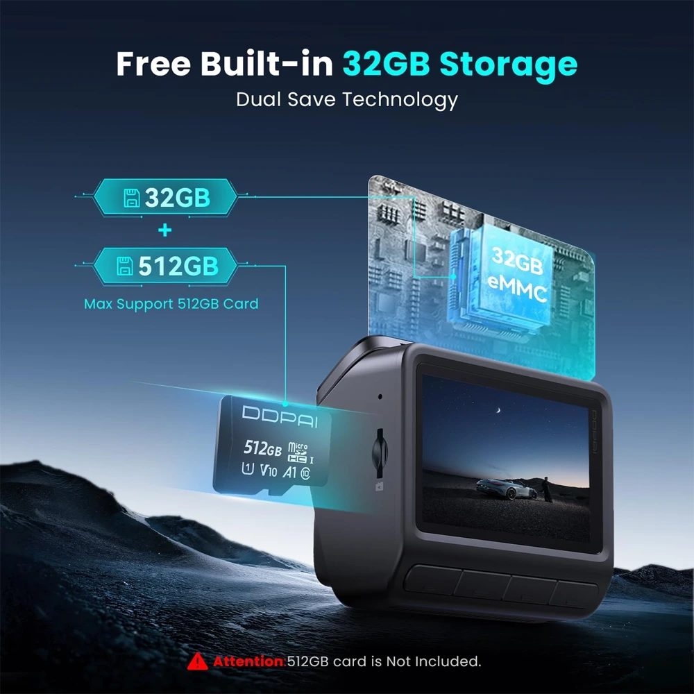 Ddpai Z60 3-channel 4k Front + 2k + 1080p Dash Camera-144453 Ddpai Z60 3-channel 4k Front + 2k + 1080p Dash Camera-144453