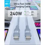 Anker USB-C to USB-C Cable 240W (Upcycled-Braided) (0.9m/3ft) -Blue-144514