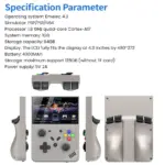 R43 Pro 4.3-inch LCD Screen Handheld Game Console 64GB - Transparent Black-144630