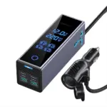 Powerology 2AC Socket Car Power Inverter - Gray-0