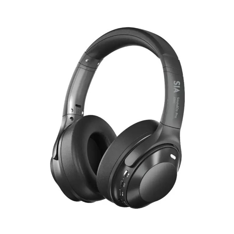SIA Wireless Headphones For Music/Gaming With ANC - Black-0