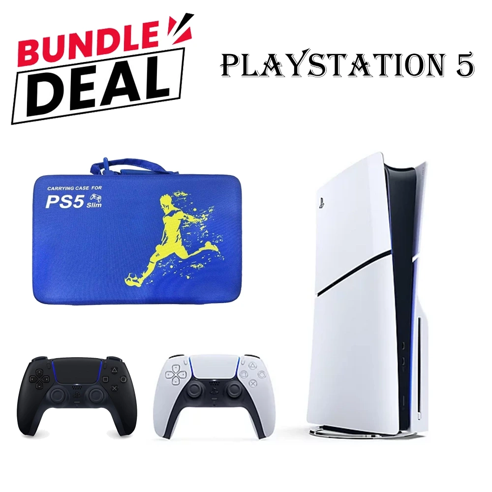 PS5 Slim Disc Console (R2) Bundle – Includes Controller + Carrying Bag Blue-0 PS5 Slim Disc Console (R2) Bundle – Includes Controller + Carrying Bag Blue-0