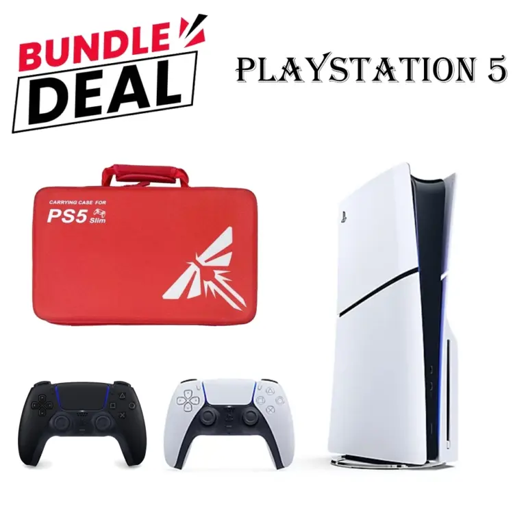 PS5 Slim Disc Console (R2) Bundle – Includes Controller + Carrying Bag Red-0