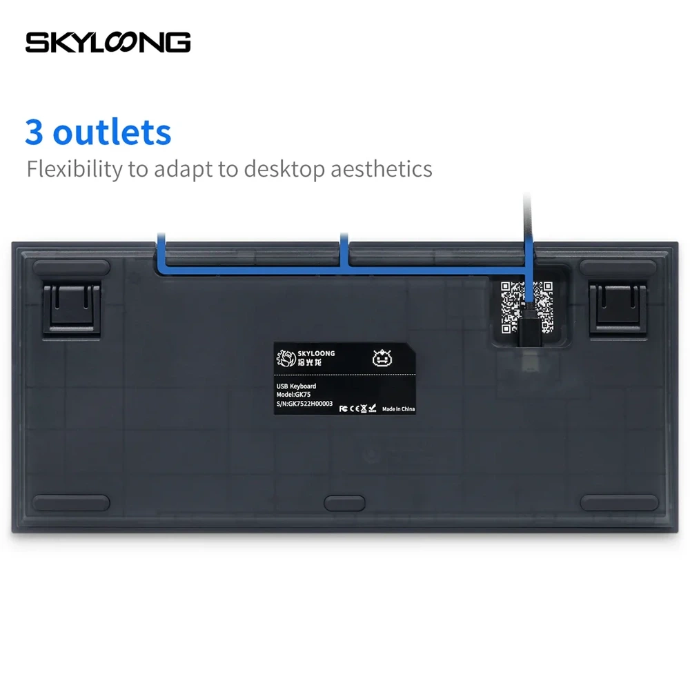 Skyloong Gk75 Wired - Tigry (Mechanical & Hot-swappable Knob) Gaming Keyboard (Ktt Rose Brown) English / Arabic Layout-144728 Skyloong Gk75 Wired - Tigry (Mechanical & Hot-swappable Knob) Gaming Keyboard (Ktt Rose Brown) English / Arabic Layout-144728