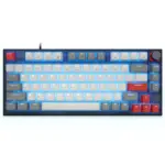 Skyloong Gk75 Wired - Grey-white-red (Mechanical & Hot-swappable Knob) Gaming Keyboard (Switch Gateron 3.0 Yellow) English / Arabic Layout-0