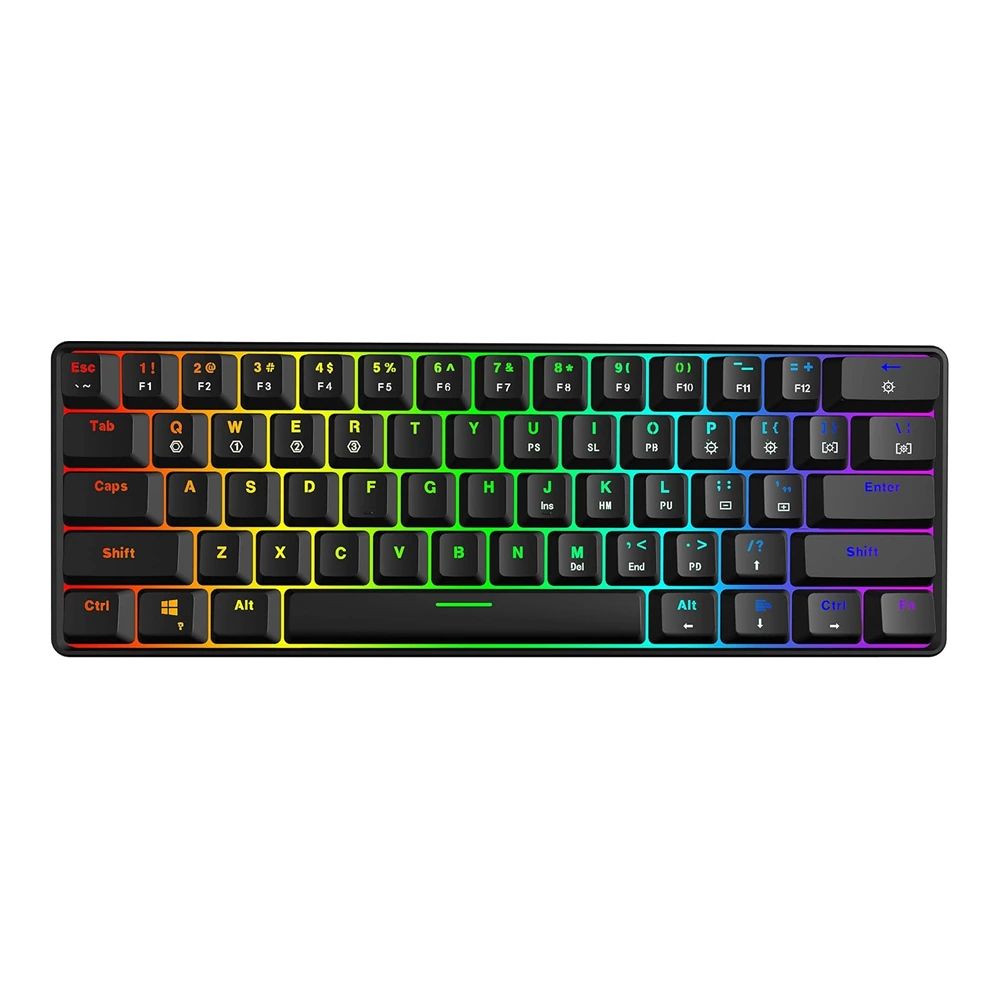 Skyloong Gk61 Wired Black Mechanical Gaming Keyboard -  English / Arabic Layout-144751 Skyloong Gk61 Wired Black Mechanical Gaming Keyboard - English / Arabic Layout-144751