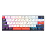 Skyloong Gk61 Wired Black/White/Red QMK/VIA Gaming Keyboard - Switches Gaterom Yellow - English / Arabic Layout-0