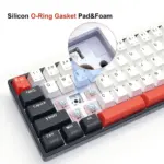 Skyloong Gk61 Wired Black/White/Red QMK/VIA Gaming Keyboard - Switches Gaterom Yellow - English / Arabic Layout-144758