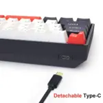 Skyloong Gk61 Wired Black/White/Red QMK/VIA Gaming Keyboard - Switches Gaterom Yellow - English / Arabic Layout-144757