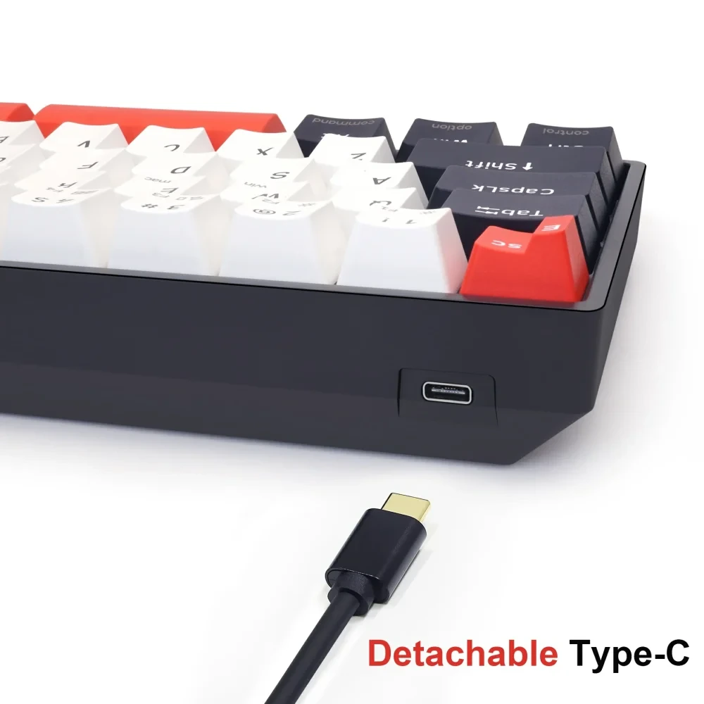 Skyloong Gk61 Wired Black/White/Red QMK/VIA Gaming Keyboard - Switches Gaterom Yellow - English / Arabic Layout-144757 Skyloong Gk61 Wired Black/White/Red QMK/VIA Gaming Keyboard - Switches Gaterom Yellow - English / Arabic Layout-144757