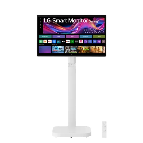 LG 31.5-inch 4K UHD IPS Smart Monitor Swing with touchscreen, featuring a unique movable stand and webOS system-0