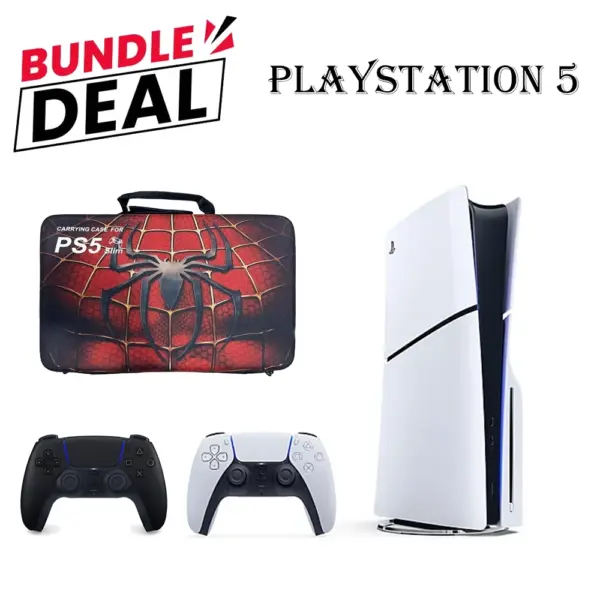 PS5 Slim Disc Console (R2) Bundle – Includes Controller + Carrying Bag-0