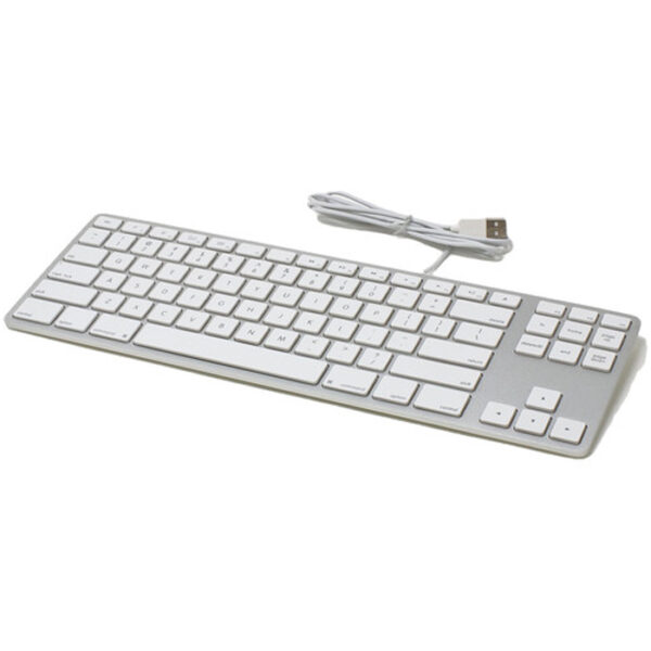 Matias Wired Aluminum Tenkeyless Keyboard For Pc - Silver (Open Box)-0