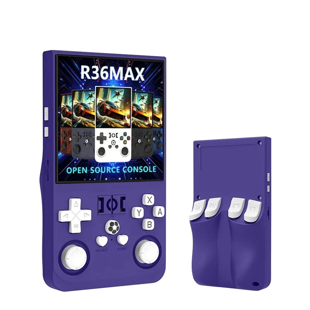 R36 Max Retro Handheld Game Console With 64g Built-in 10000+ Games - Indigo Blue-0 R36 Max Retro Handheld Game Console With 64g Built-in 10000+ Games - Indigo Blue-0