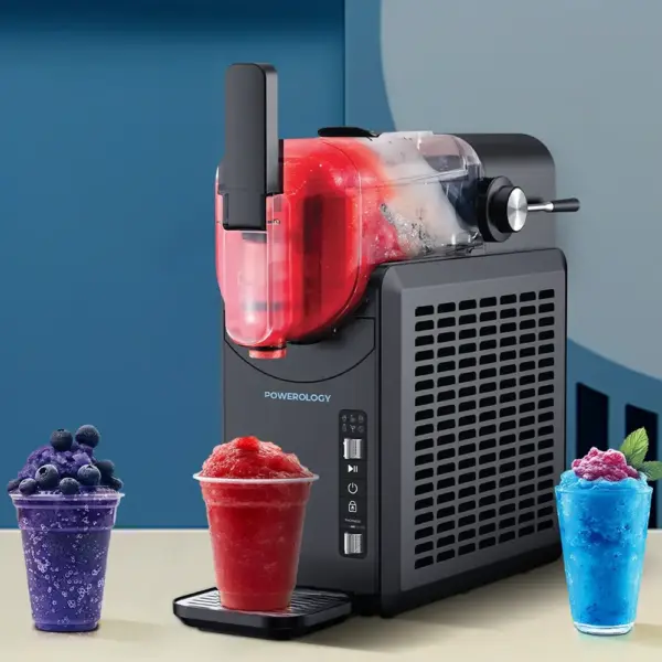 Powerology Aqua Frost Instant Slushie Machine - Black - Open Box-0
