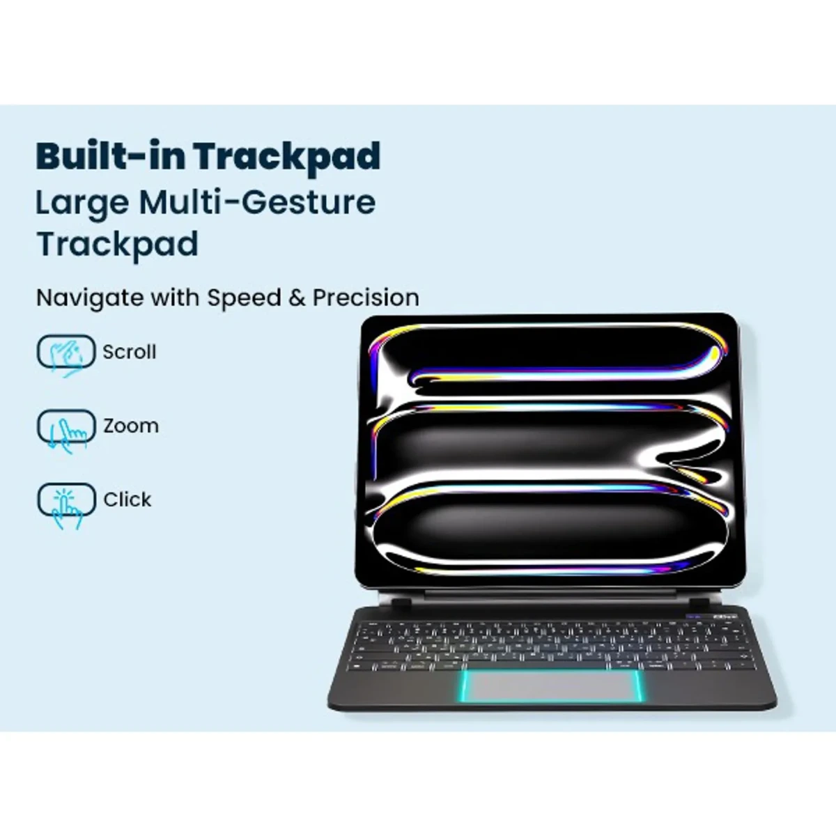 Powerology Dynaboard Wireless Keyboard Case For  Ipad 10th Gen, Magsafe Phone Holder-146313 Powerology Dynaboard Wireless Keyboard Case For Ipad 10th Gen, Magsafe Phone Holder-146313