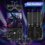 R36 Max Retro Handheld Game Console With 64g Built-in 10000+ Games - Indigo Blue-146430