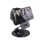 Porodo Wireless Charging Rotating Stand - Black-145675