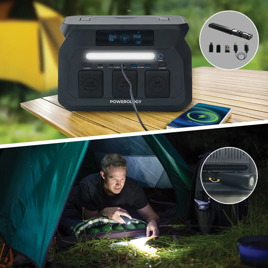 Powerology Dynamic800 Portable Power Station 800W - Black-146191