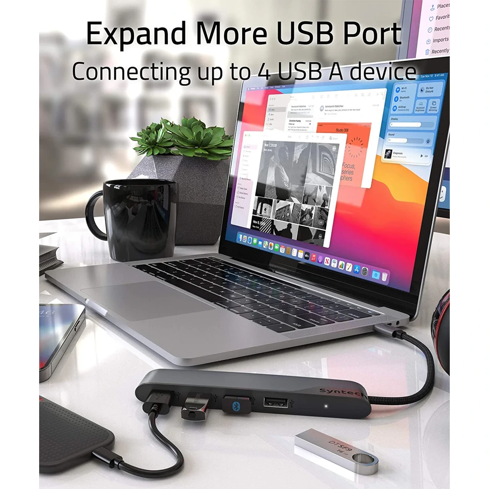 Syntech USB C to USB Hub 4 Ports-145083 Syntech USB C to USB Hub 4 Ports-145083