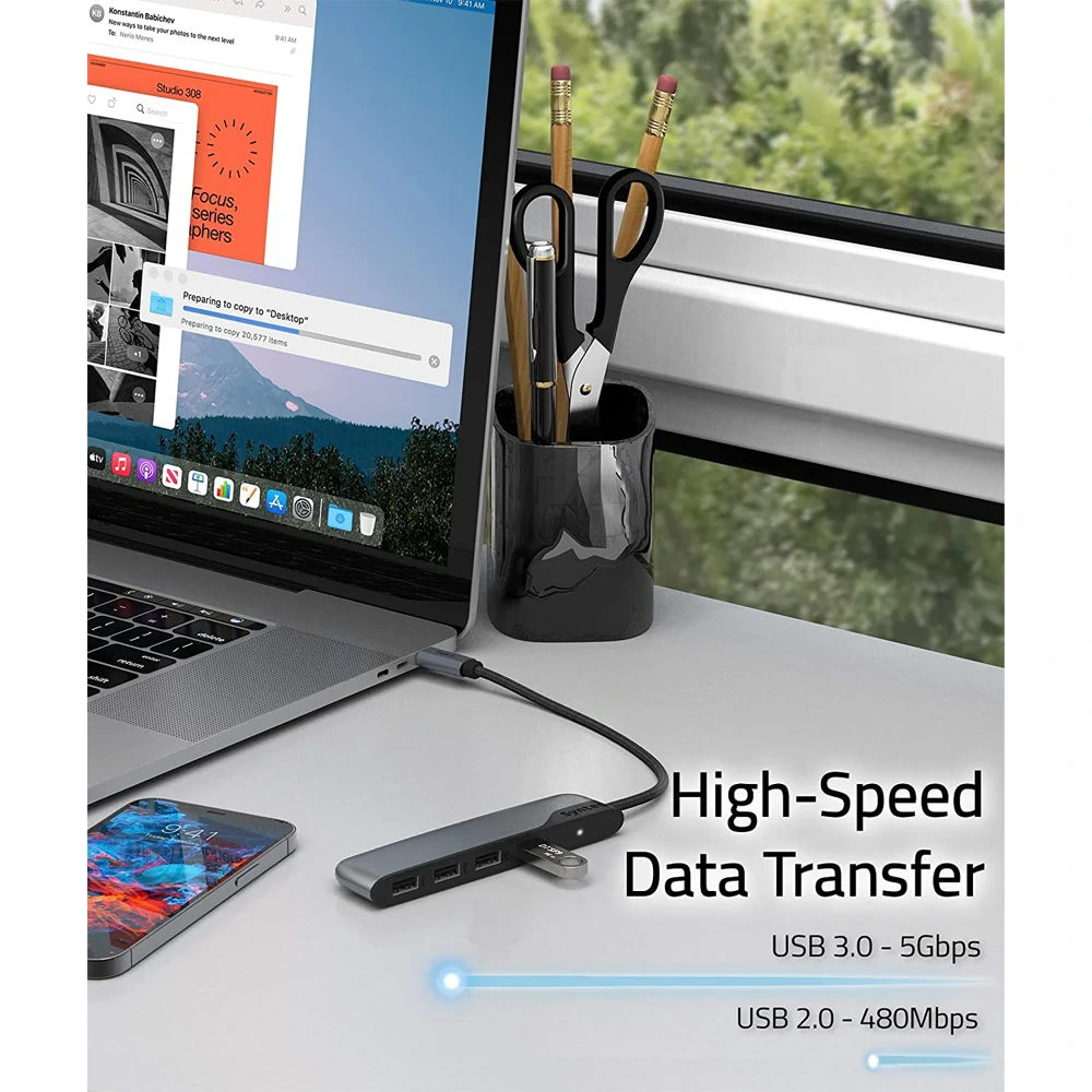 Syntech USB C to USB Hub 4 Ports-145084 Syntech USB C to USB Hub 4 Ports-145084