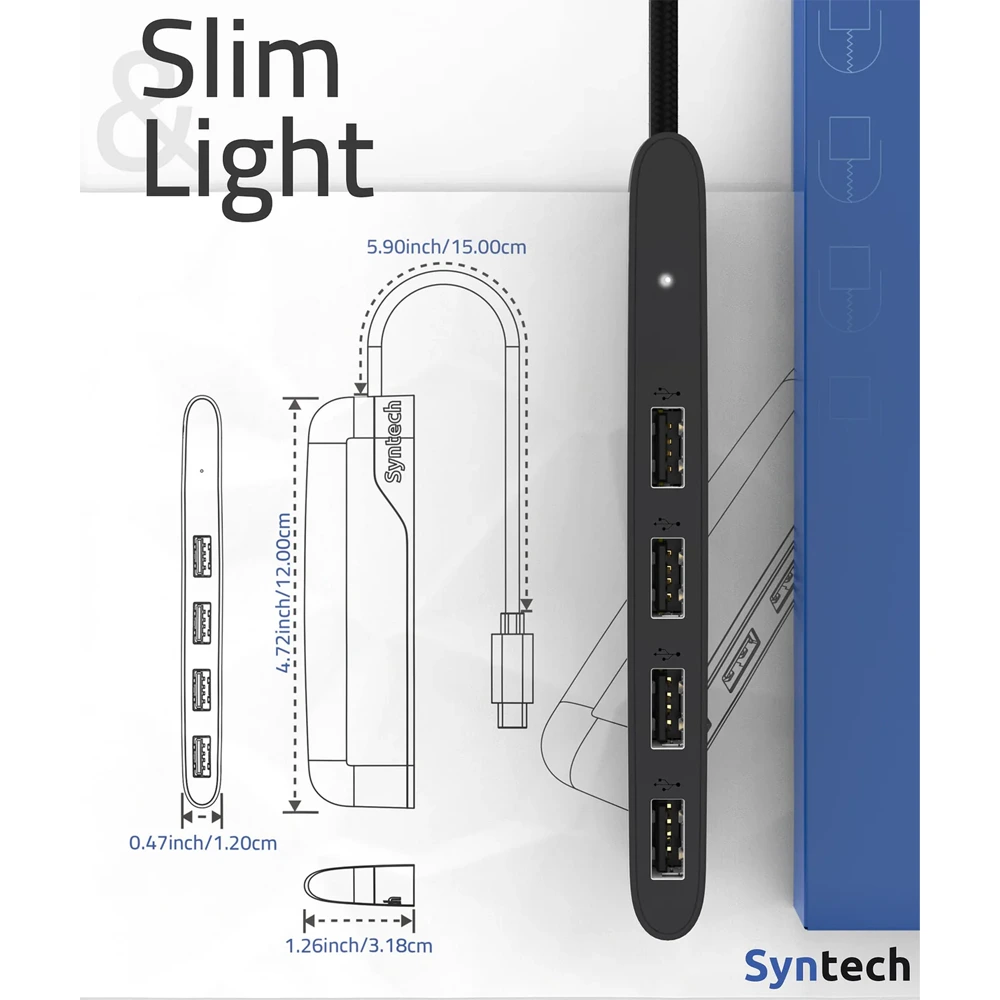 Syntech USB C to USB Hub 4 Ports-145086 Syntech USB C to USB Hub 4 Ports-145086