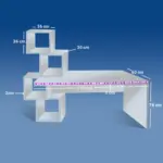 Gaming Desk With Detachable Cube Shelves RGB – White-145216