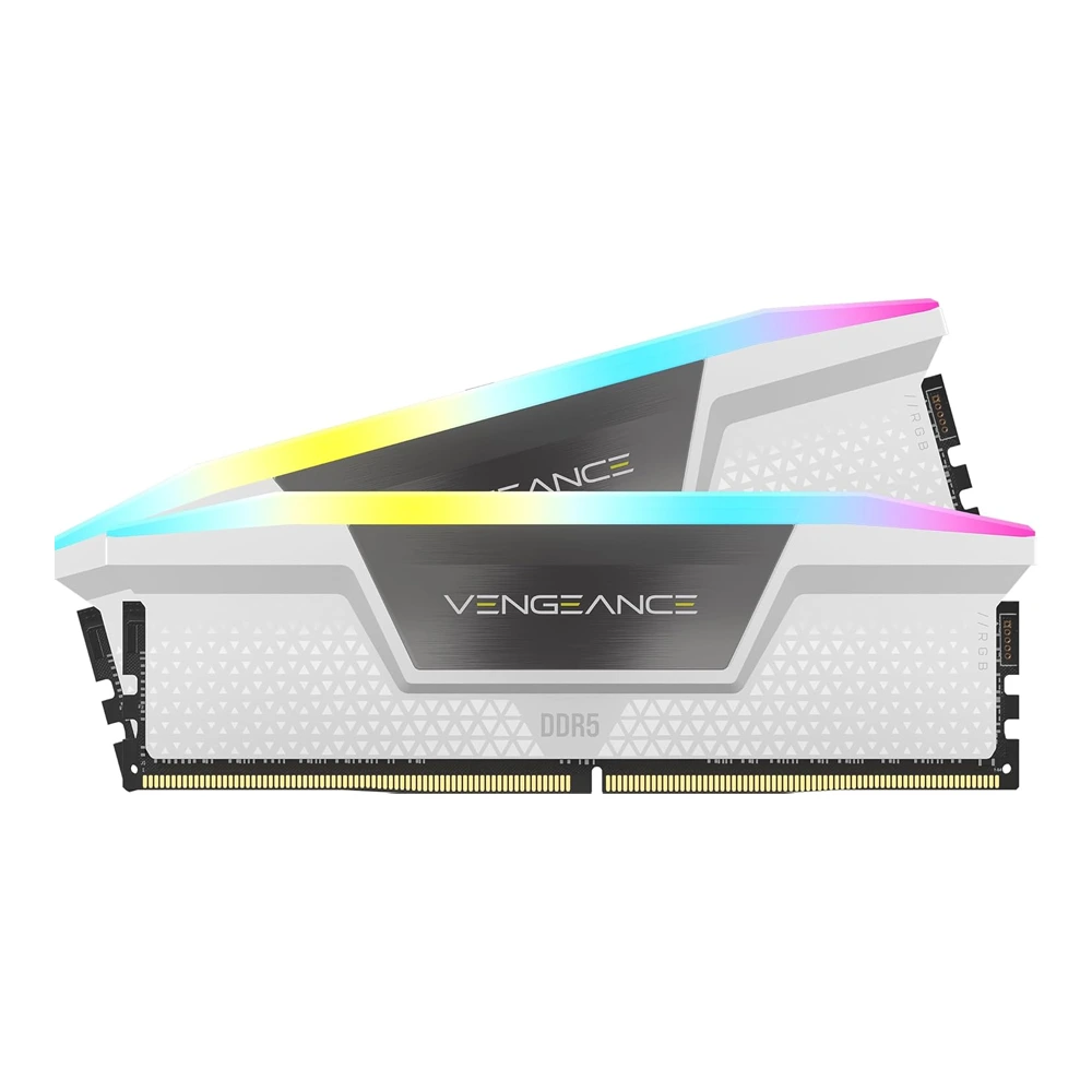 CORSAIR Vengeance RGB DDR5 RAM 32GB (2x16GB) 6400MHz CL32-40-40-84 1.40V AMD Expo Intel XMP 3.0 Desktop Computer Memory – White-0 CORSAIR Vengeance RGB DDR5 RAM 32GB (2x16GB) 6400MHz CL32-40-40-84 1.40V AMD Expo Intel XMP 3.0 Desktop Computer Memory – White-0