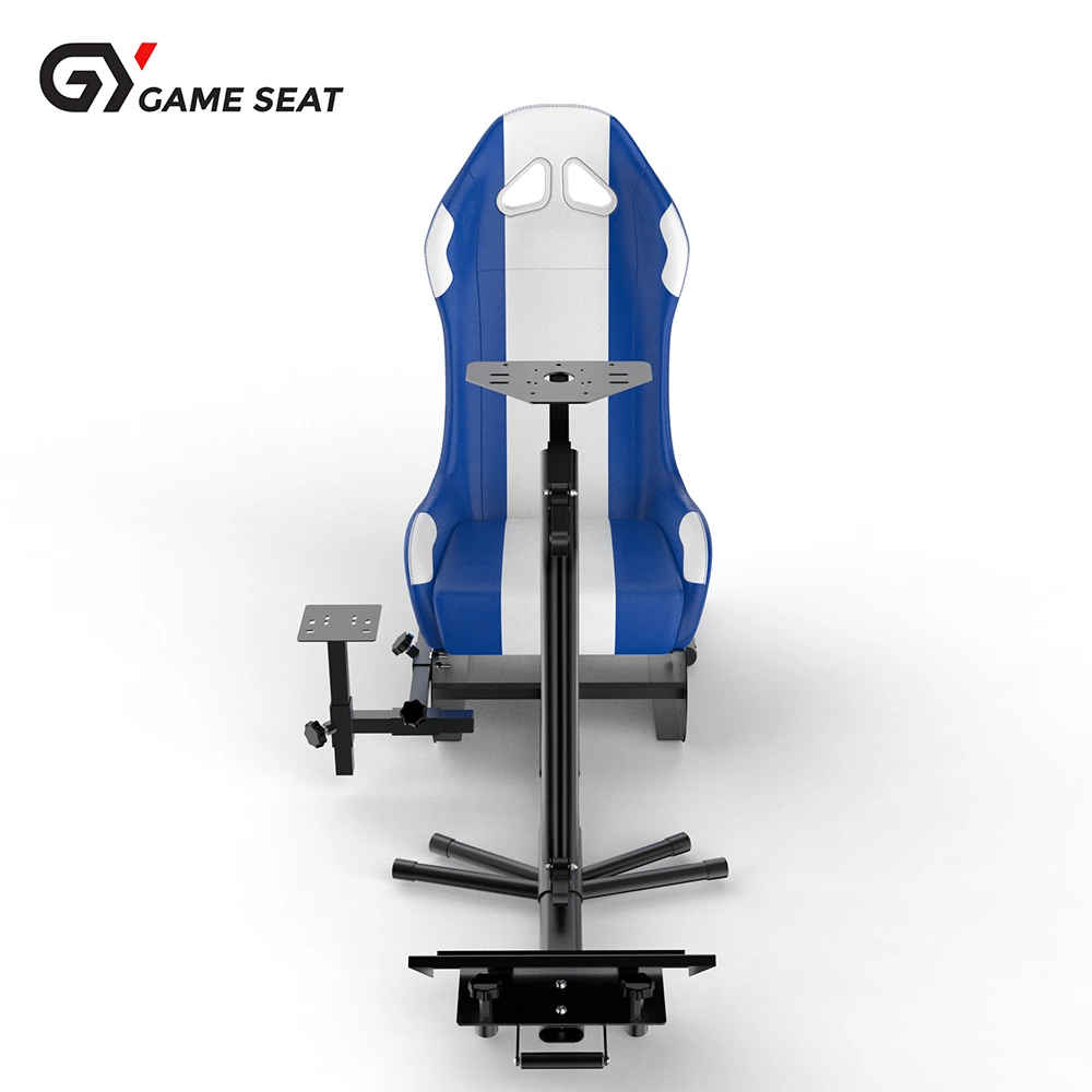 GAMESEAT GY017 Racing Simulator Cockpit Seat – White/Blue-145496 GAMESEAT GY017 Racing Simulator Cockpit Seat – White/Blue-145496