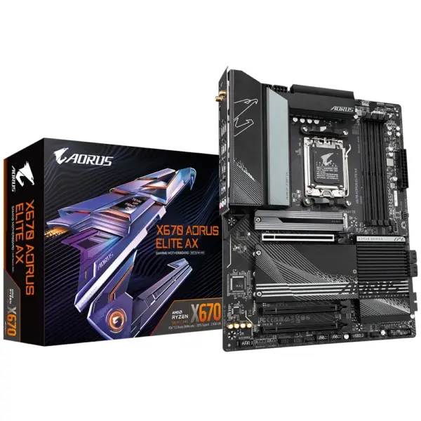GIGABYTE AORUS X670 AORUS ELITE AX DDR5 AMD Ryzen Socket AM5 PCle 5.0 Gaming MotherBoard-0