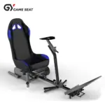 مقعد محاكاة سباقات GY027 من Gameseat - أسود/أزرق-0