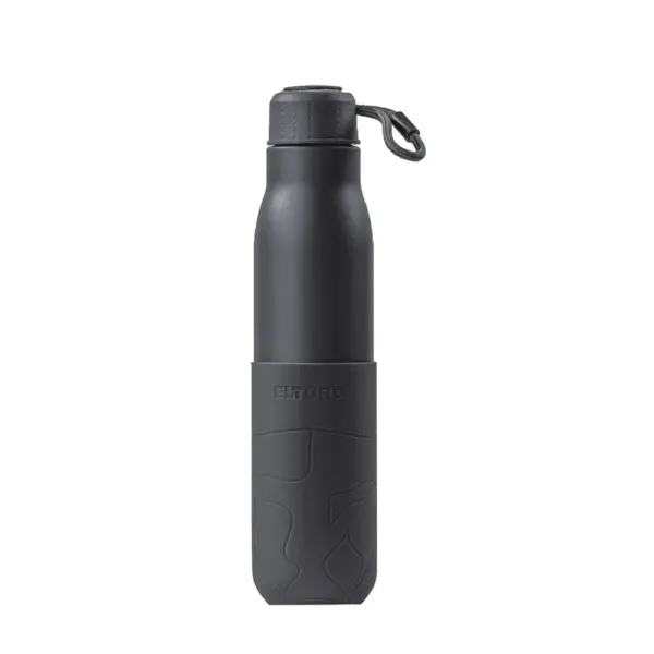 Eltoro Stainless Steel Bottle 750ml Gray with Gray Sleeve - Gray-0