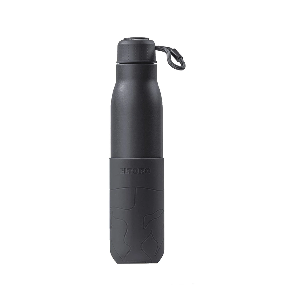 Eltoro Stainless Steel Bottle 750ml Gray with Gray Sleeve - Gray-0 Eltoro Stainless Steel Bottle 750ml Gray with Gray Sleeve - Gray-0