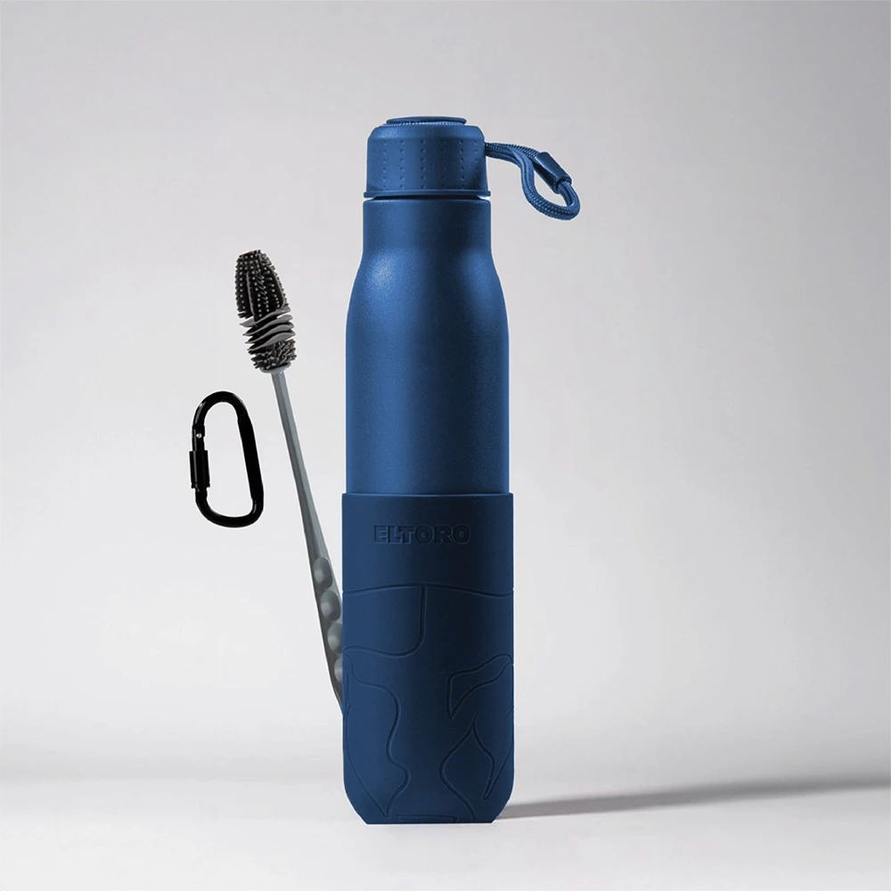 Eltoro Stainless Steel Bottle 750ml Navy with Navy Sleeve - Navy-145531 Eltoro Stainless Steel Bottle 750ml Navy with Navy Sleeve - Navy-145531