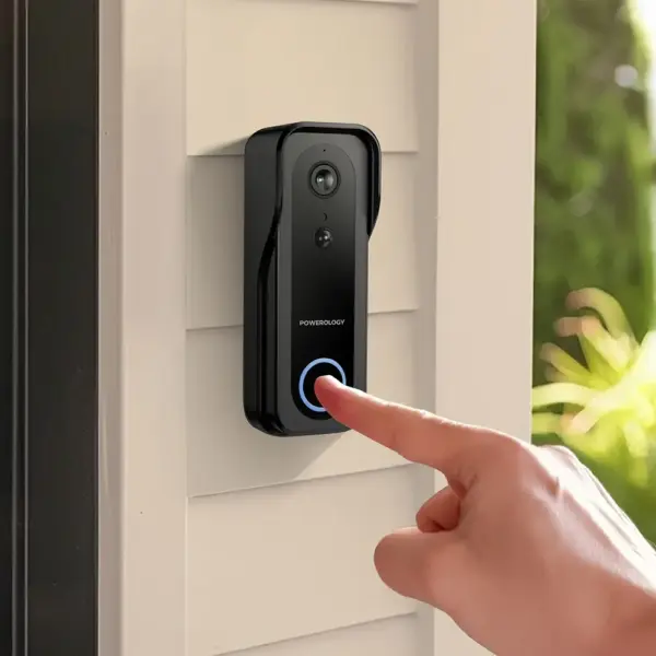 Powerology Smart Doorbell Camera - Black-0