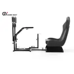 Gameseat GY032 Racing Simulator Cockpit with Monitor Mount – Black | Adjustable Steel Frame-145593