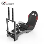 Gameseat GY-Extreme Racing Simulator Cockpit with Monitor Mount – Black/Red | Fully Adjustable Steel Frame & Sport Seat GY046-2-145597